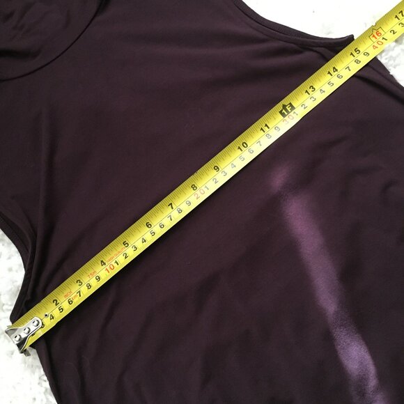 RW&CO. Plum Mockneck Soft Sleeveless Jersey Tank - Picture 7 of 12